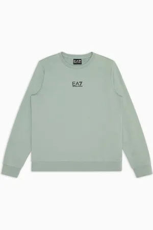 EA7 Core Identity Boy cotton crew-neck sweatshirt