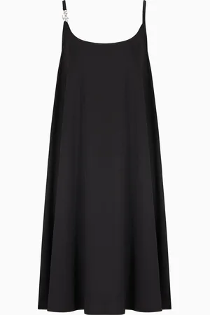 EA7 Scoop-neck dress in stretch technical fabric