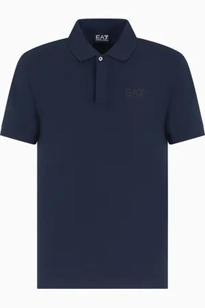 EA7 Visibility stretch cotton-jersey polo shirt