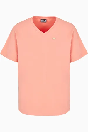 EA7 Core Lady stretch cotton jersey V-neck T-shirt