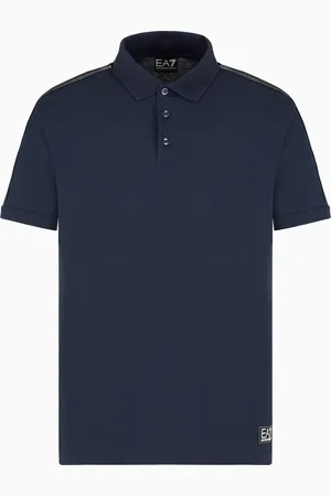 EA7 Logo Series cotton-jersey polo shirt