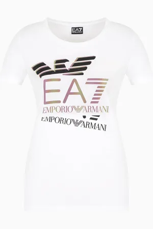 EA7 Logo Series stretch-cotton crew-neck T-shirt with logo