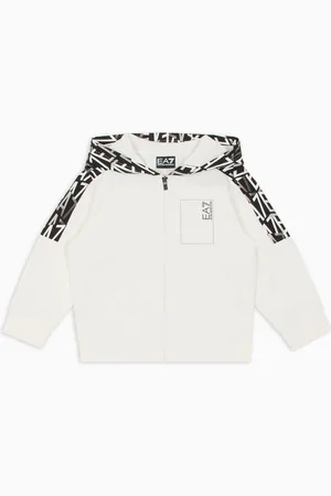 EA7 Graphic Series Boy zip-up sweatshirt with hood