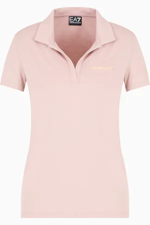EA7 Evolution short-sleeved polo shirt in a cotton and modal blend