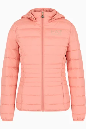 EA7 Core Lady recycled technical fabric padded hooded jacket