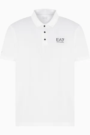 EA7 Tennis Pro two-tone polo shirt in VENTUS7 technical fabric