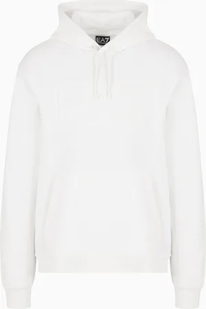 EA7 Logo Series organic-cotton hooded sweatshirt