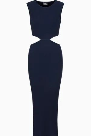 EA7 Costa Smeralda cut-out dress in a stretch viscose blend