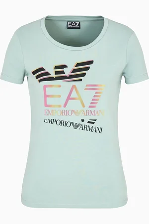 EA7 Logo Series stretch-cotton crew-neck T-shirt with logo