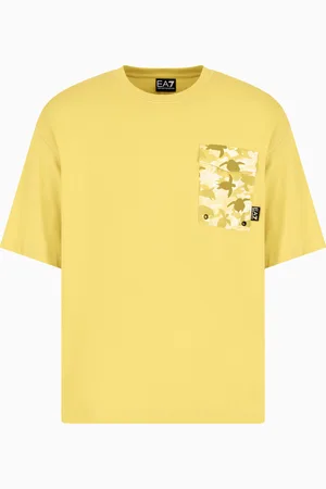 EA7 Graphic Series cotton jersey T-shirt with printed pocket