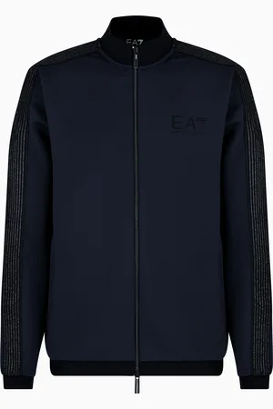 EA7 Gold Label zip-up sweatshirt in stretch technical twill