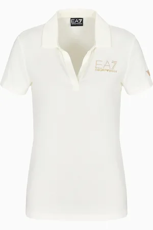 EA7 Evolution short-sleeved polo shirt in a cotton and modal blend