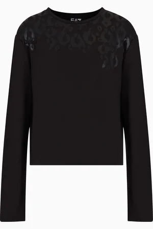 EA7 Graphic Series stretch-cotton long-sleeved T-shirt