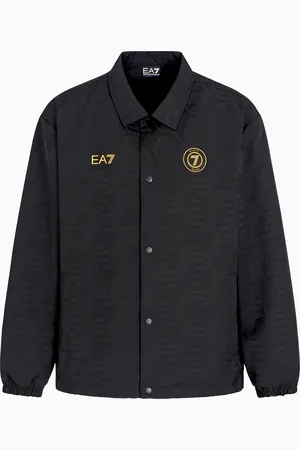 EA7 Soccer jacquard monogram jacket