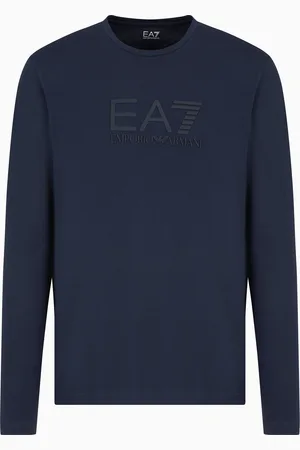EA7 Visibility stretch-cotton long-sleeved T-shirt
