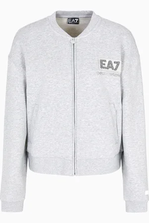 EA7 Logo Series stretch-cotton crew-neck sweatshirt