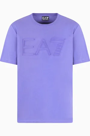 EA7 Logo Series short-sleeved organic cotton jersey T-shirt