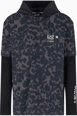 EA7 Cotton hooded Visibility sweatshirt