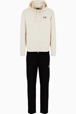 EA7 Core Identity cotton-jersey tracksuit