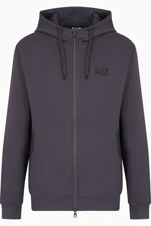 EA7 Core Identity cotton hooded sweatshirt