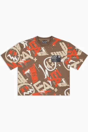 EA7 Graphic Series Boy cotton jersey T-shirt