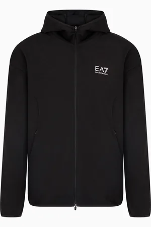 EA7 Dynamic Athlete hooded sweatshirt in Natural VENTUS7 technical fabric