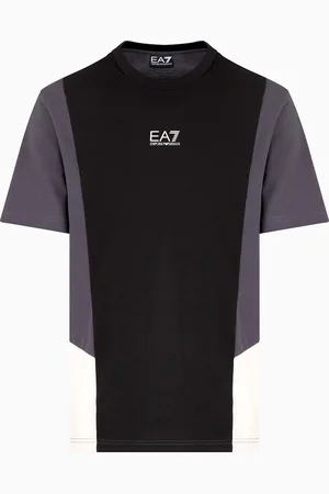 EA7 Summer Block cotton jersey crew-neck T-shirt