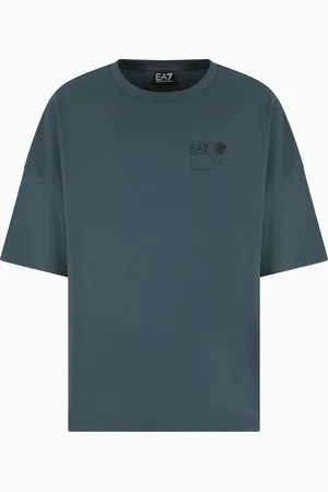 EA7 Dynamic Athlete cotton jersey T-shirt with print