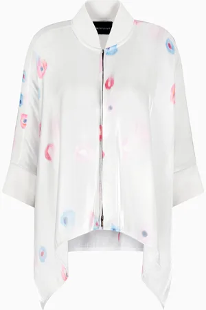 Emporio Armani Fluid viscose tunic with all-over floral print