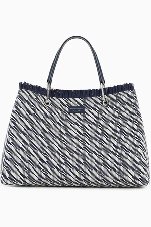 Emporio Armani MyEA large basketweave shopper bag