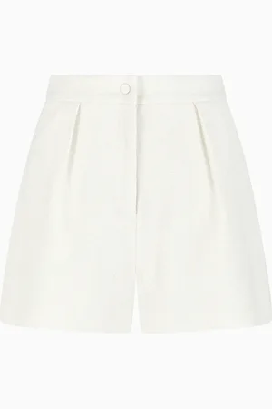 Emporio Armani Micro bouclé effect wool-blend shorts