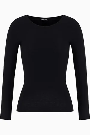 Giorgio Armani Links-stitch viscose long-sleeved jumper