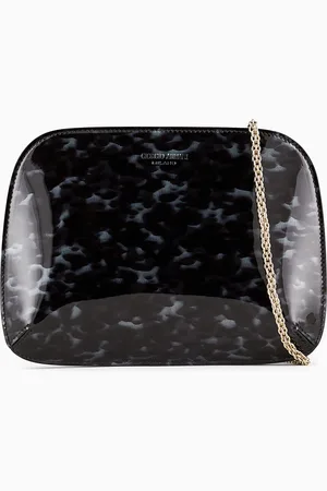 Giorgio Armani La Prima clutch with a tortoiseshell print