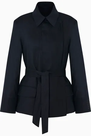 Emporio Armani Pure linen shirt jacket with panel
