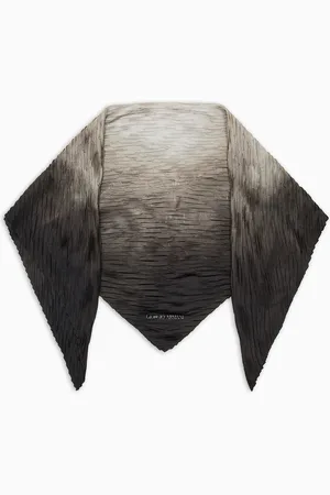 Giorgio Armani Printed, pleated silk scarf