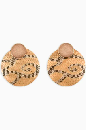 Giorgio Armani Brass and resin clip-on earrings