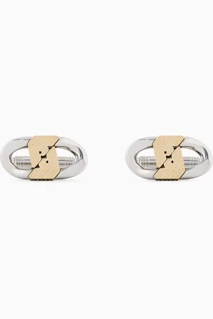 Emporio Armani Two-Tone Stainless Steel Cuff Links