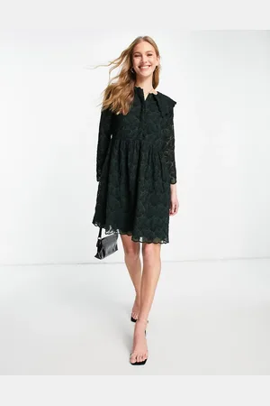 Y.A.S Y.A.S lace dress with collar detail in