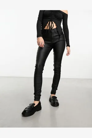 Noisy May Callie coated skinny jeans in