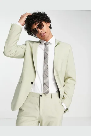 SELECTED Slim fit suit jacket in sage