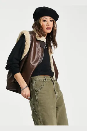 Bershka Aviator style gilet in