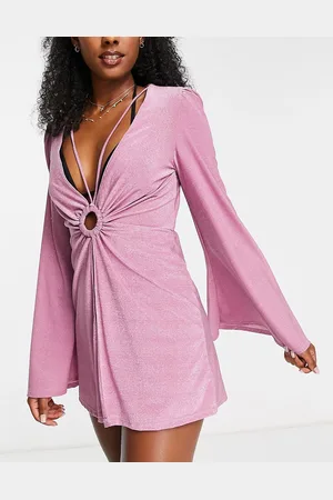 River Island Ring detail kaftan mini beach dress in