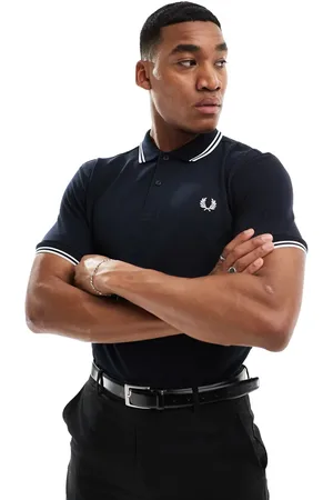 Fred Perry Twin tipped logo polo in /white