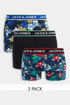 JACK & JONES 3 pack trunks in floral print