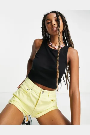 JJXX Fallon ribbed cropped vest top in