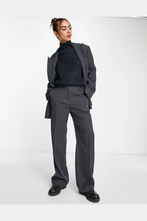 VERO MODA Tailored herringbone wide leg co-ord trousers in