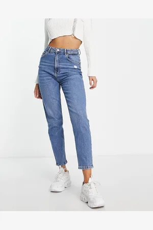 Bershka Comfort fit mom jean in mid