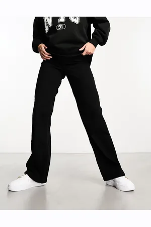 Pieces® Peggy high waisted wide leg jeans in
