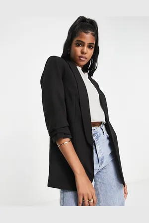 Pieces® Ruched sleeve blazer in