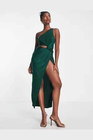 ASOS Knot detail midaxi dress with cut out detail in